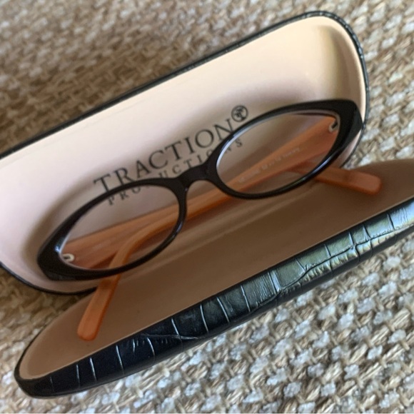 Traction Productions Messine Noirany Black Orange 52mm 18 Glasses Frames RX-able - Picture 11 of 11